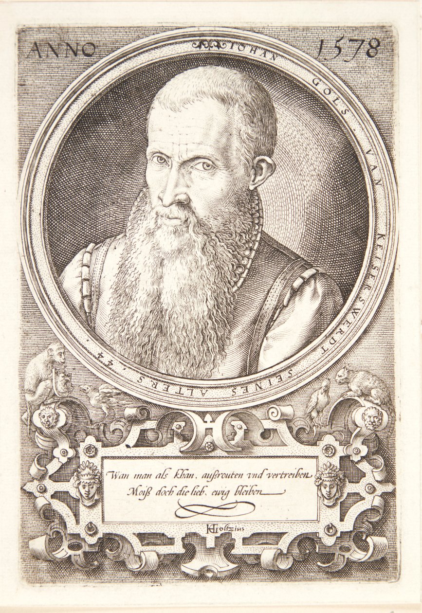 Jan Goltz II door Hendrick Goltzius