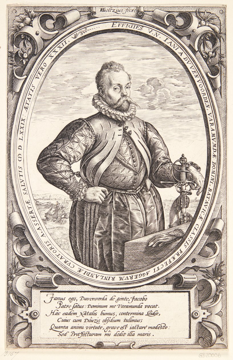 Johan van Duvenvoorde door Hendrick Goltzius