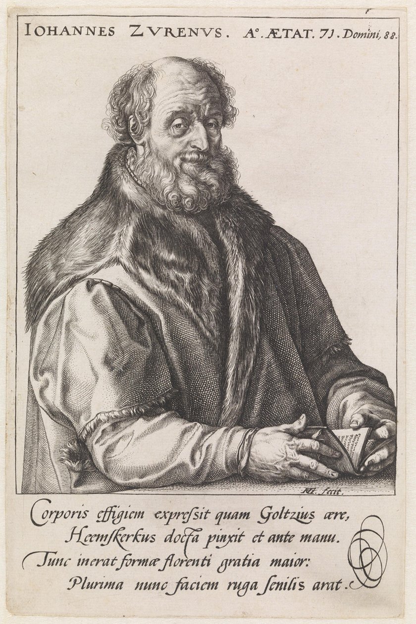 Johannes Zurenus (1517-1591) door Hendrick Goltzius