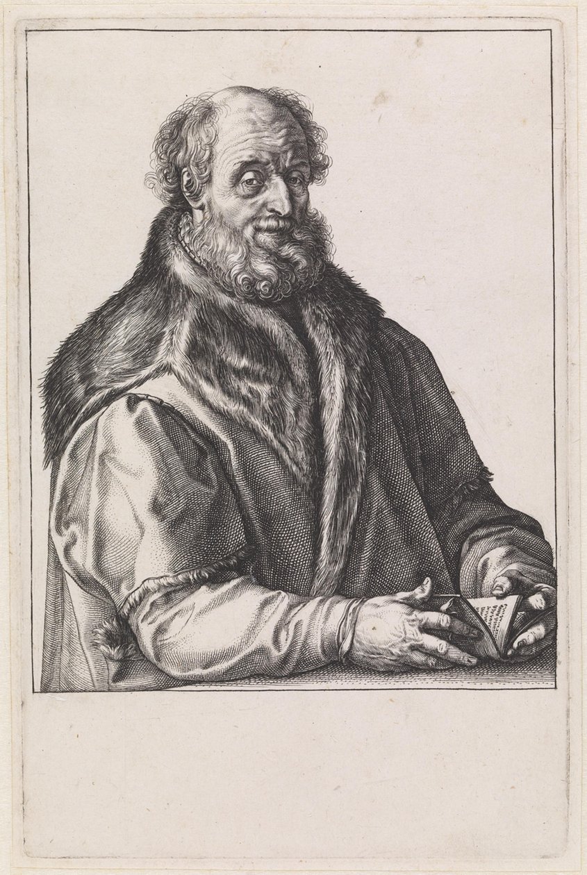 Johannes Zurenus (1517-1591) door Hendrick Goltzius