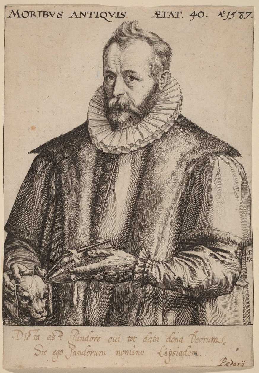 Justus Lipsius door Hendrick Goltzius