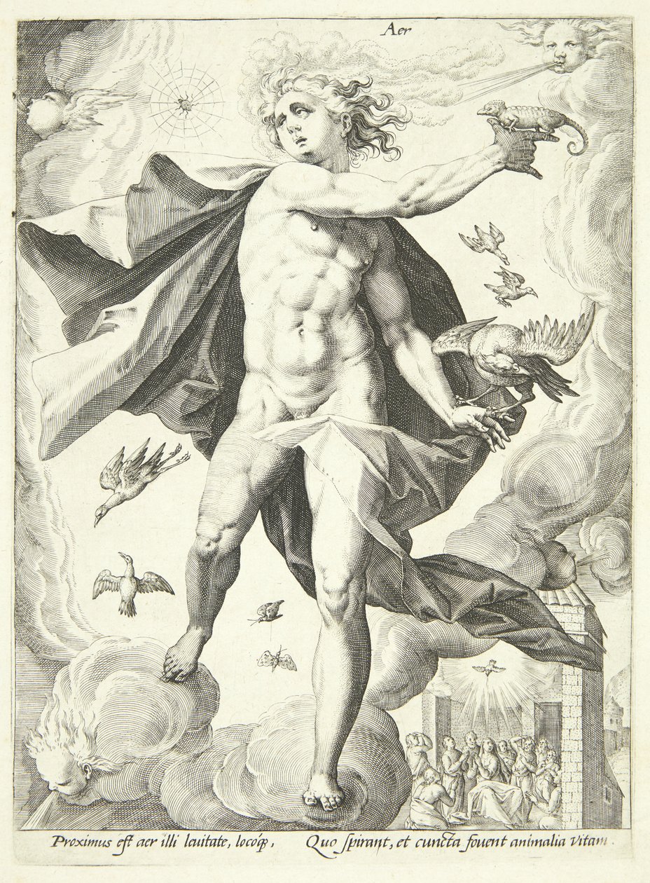 Lucht (Aer) door Hendrick Goltzius