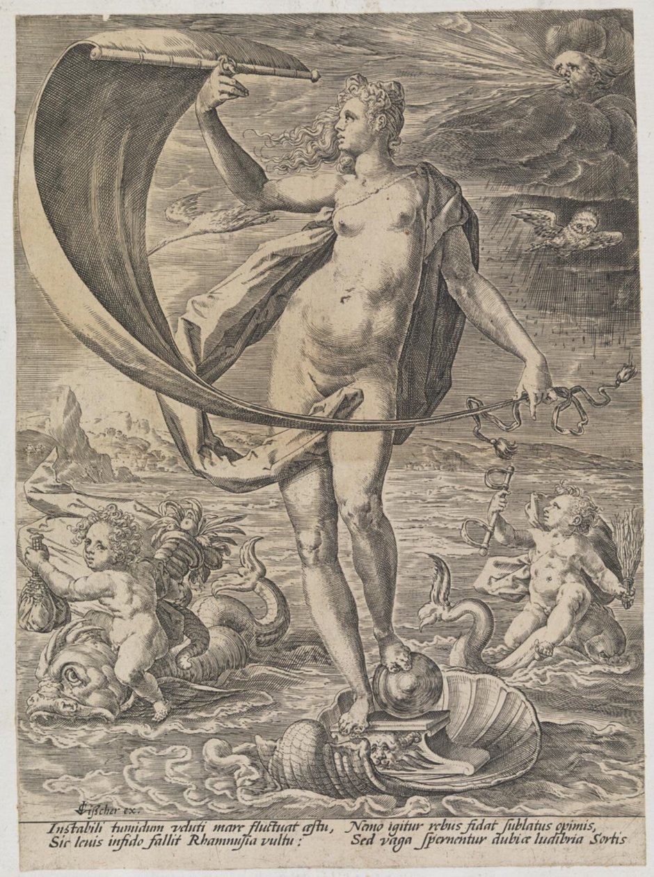 Het geluk (Instabili tumidum veluti ...) door Hendrick Goltzius