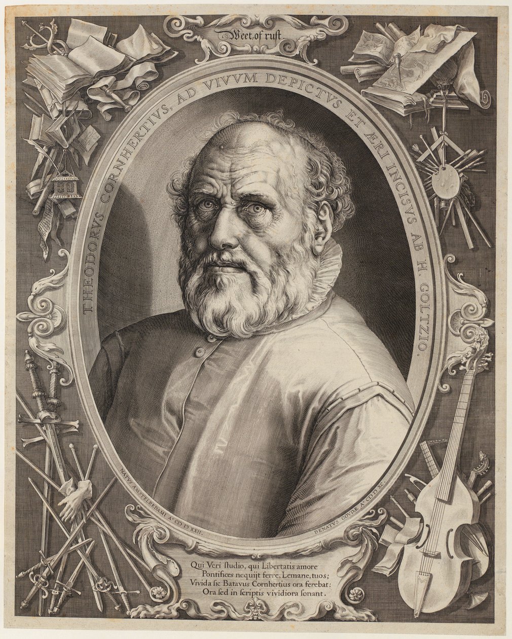 Mars en Venus verrast door Vulcanus door Hendrick Goltzius