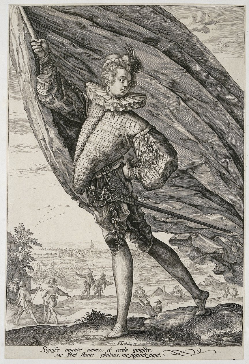 Officieren met ‘ganzenbuiken’ door Hendrick Goltzius