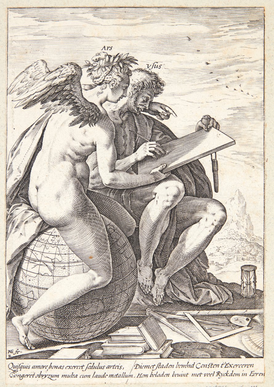 Oefening en kunst door Hendrick Goltzius