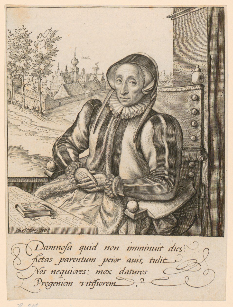 Portret van Anna Fullings door Hendrick Goltzius