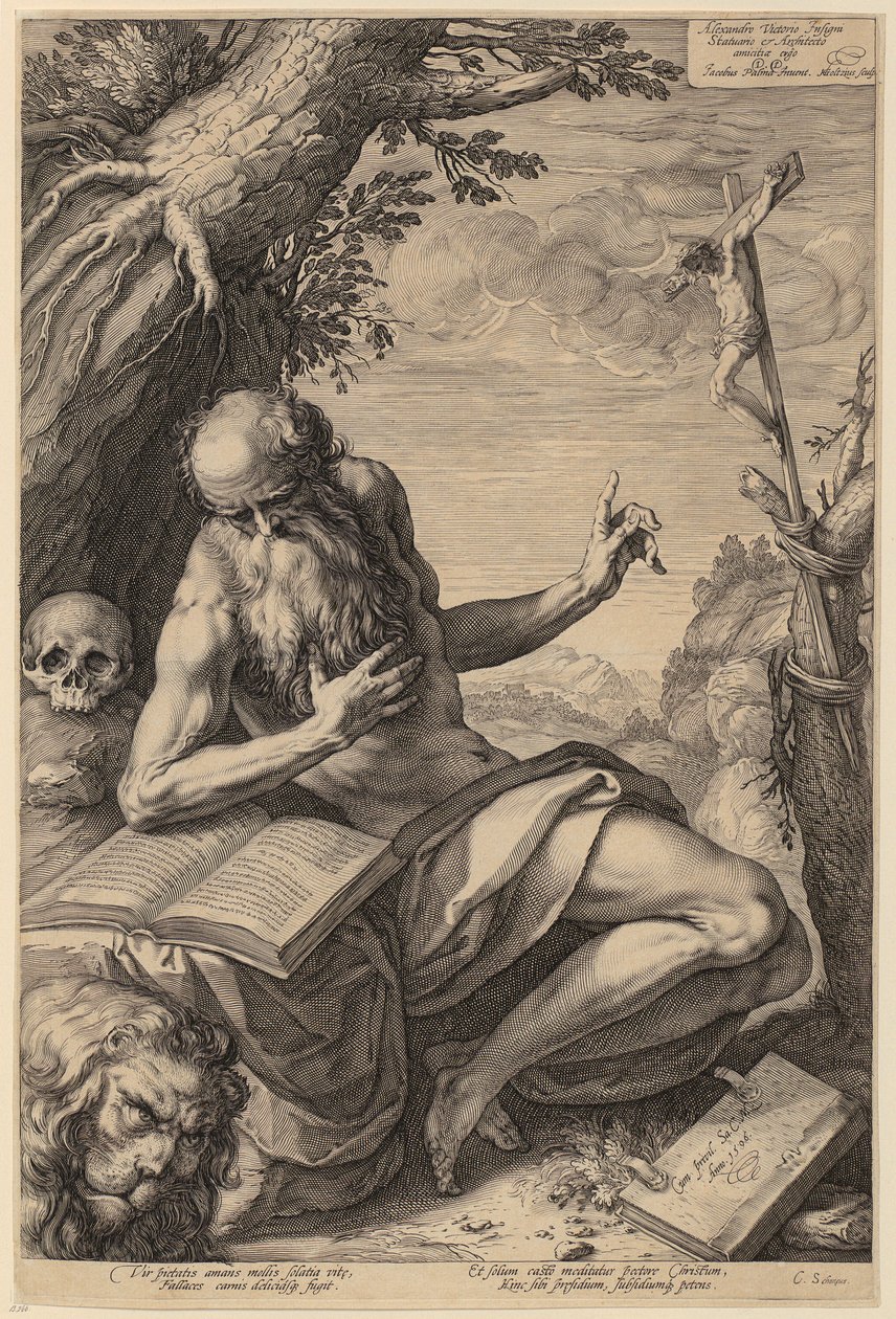 Portret van Dirck Volckertsz. Coornhert door Hendrick Goltzius