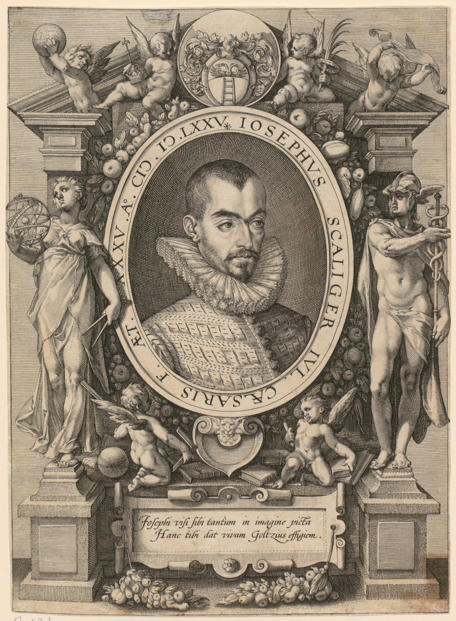 Portret van Josephus Justus Scaliger door Hendrick Goltzius