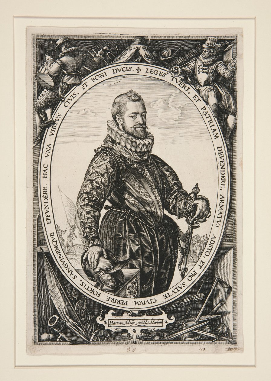 Portret van Jacques de la Faille door Hendrick Goltzius