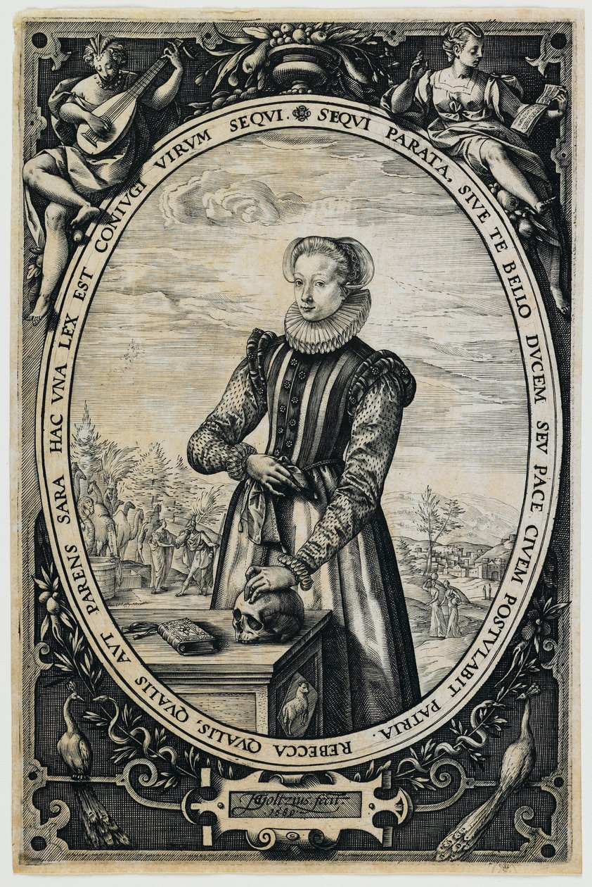 Portret van Josina Hamels door Hendrick Goltzius