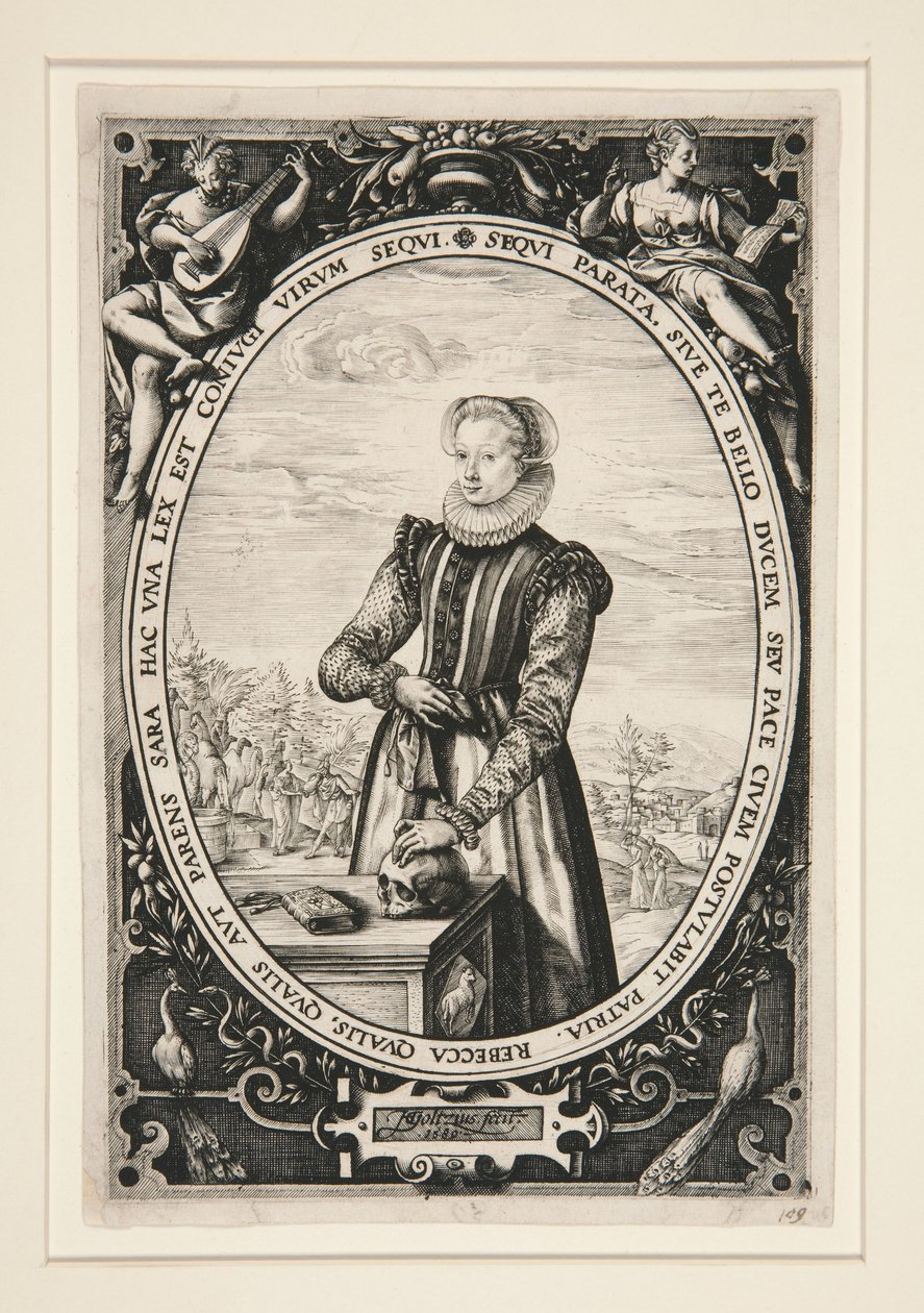 Portret van Josina Hamels door Hendrick Goltzius