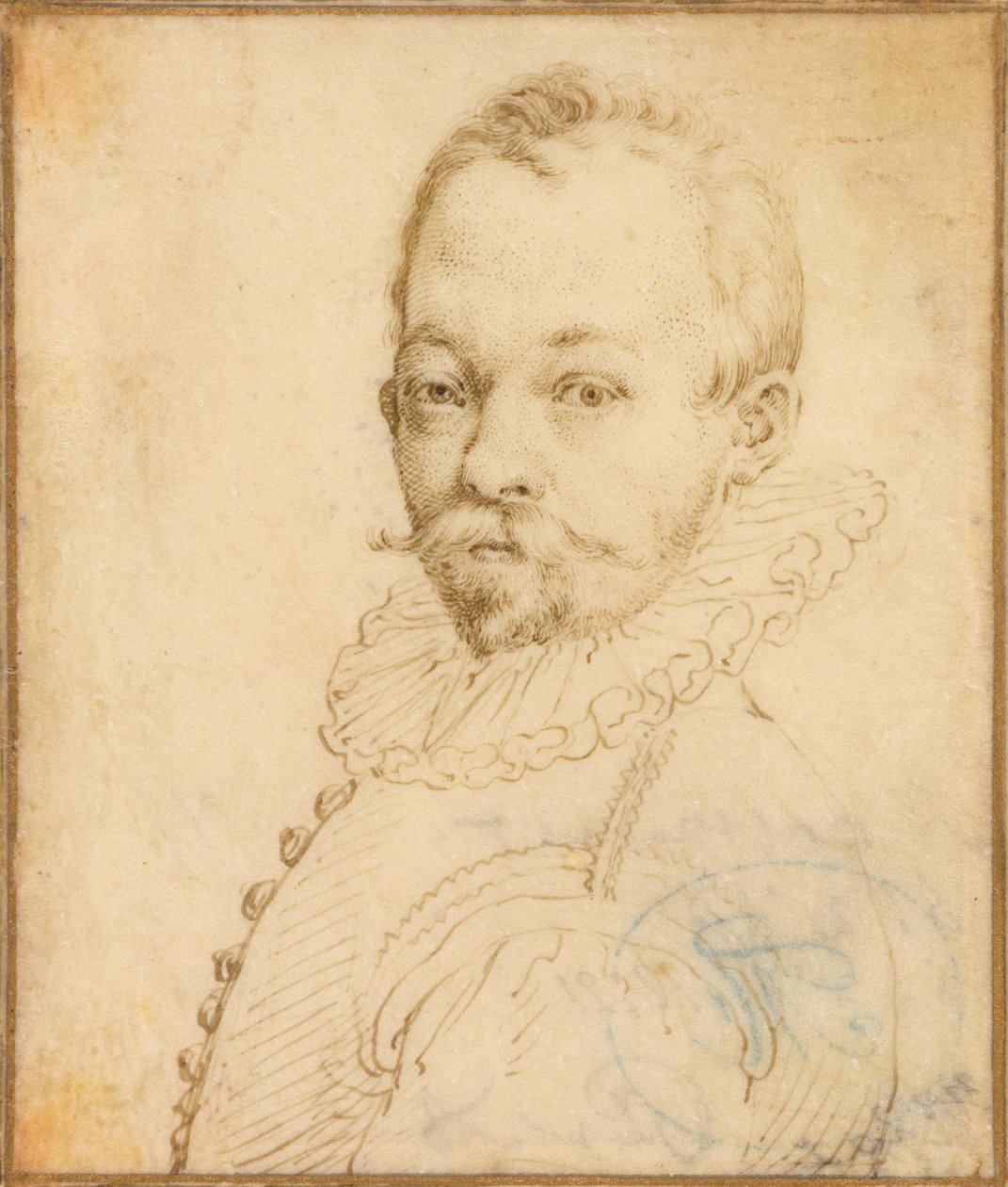 Portret van Hendrick Goltzius door Hendrick Goltzius