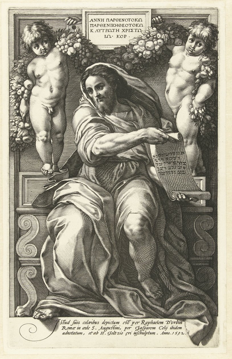 Profeet Jesaja door Hendrick Goltzius