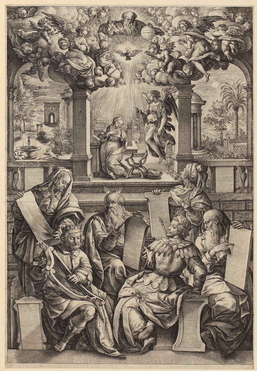 Zes profeten van de Annunciatie door Hendrick Goltzius