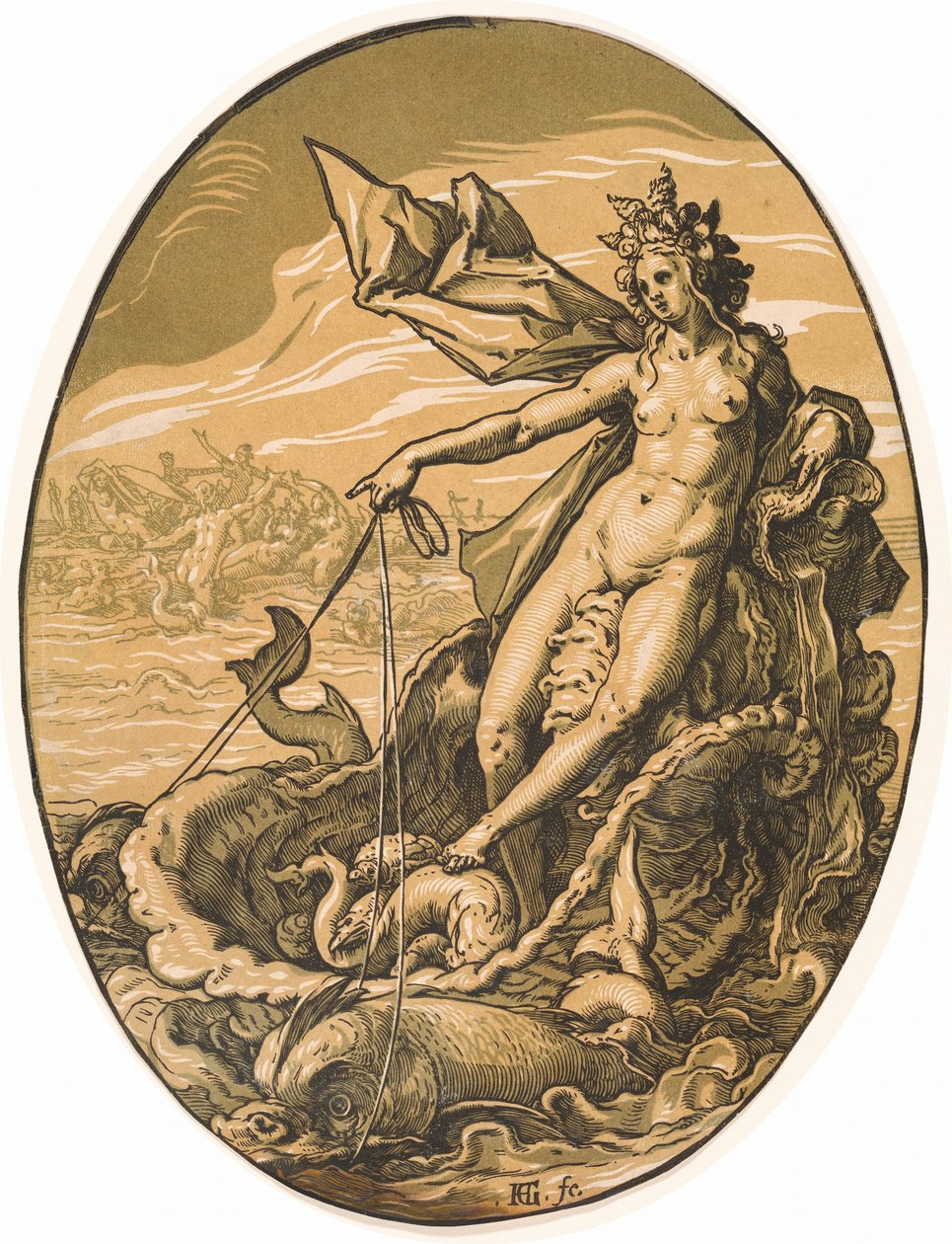 Tethys door Hendrick Goltzius