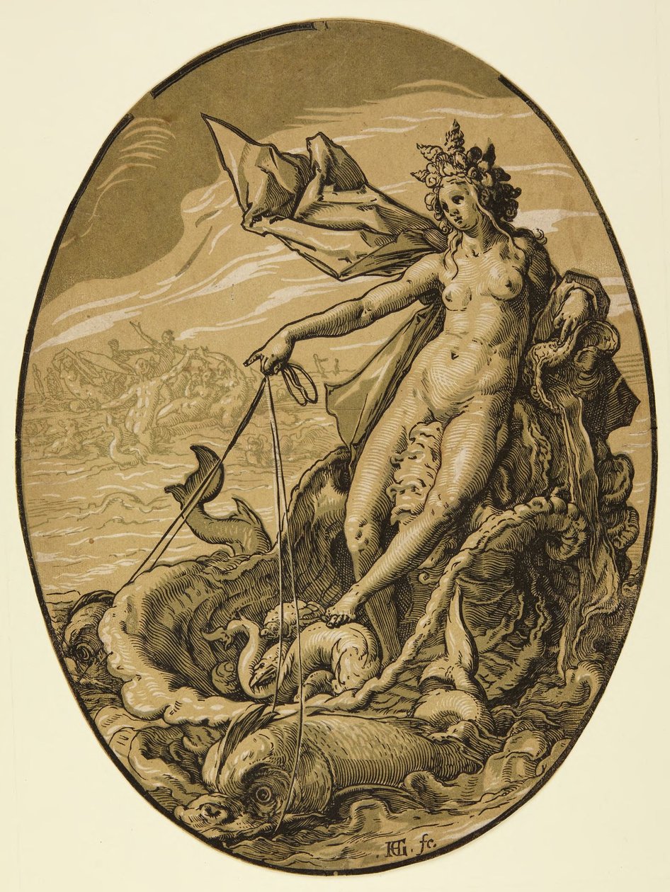 Tethys door Hendrick Goltzius