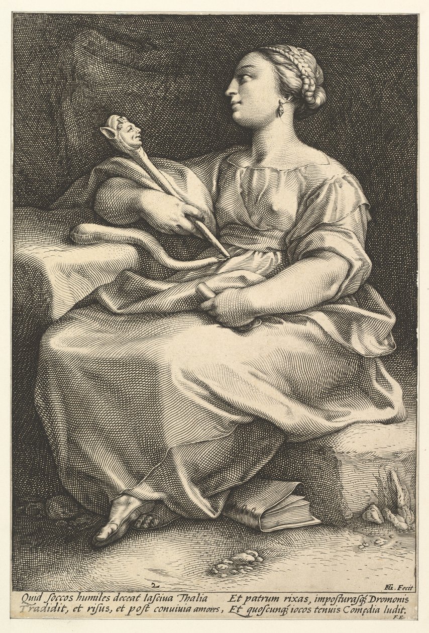 Thalia door Hendrick Goltzius