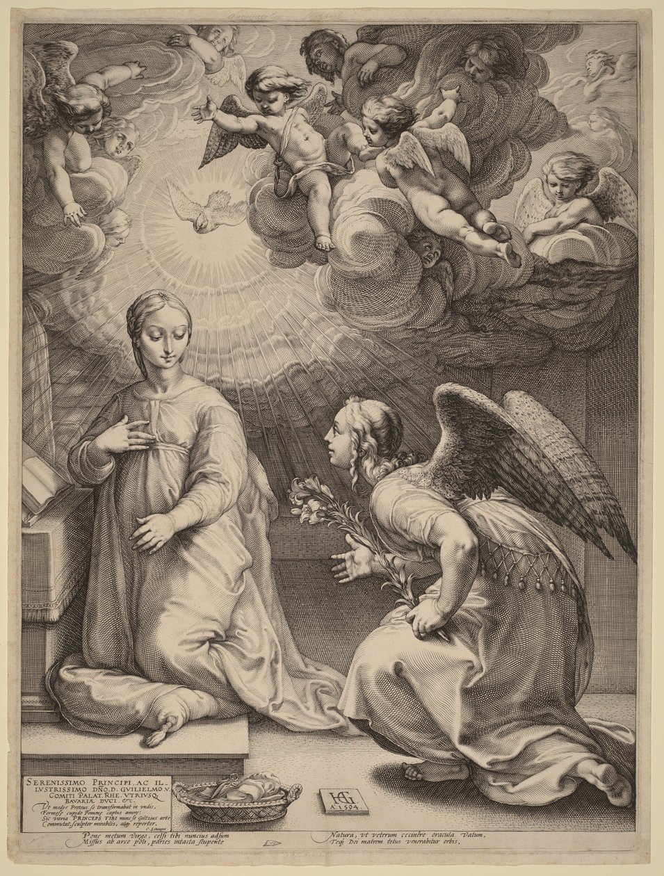 De Annunciatie door Hendrick Goltzius