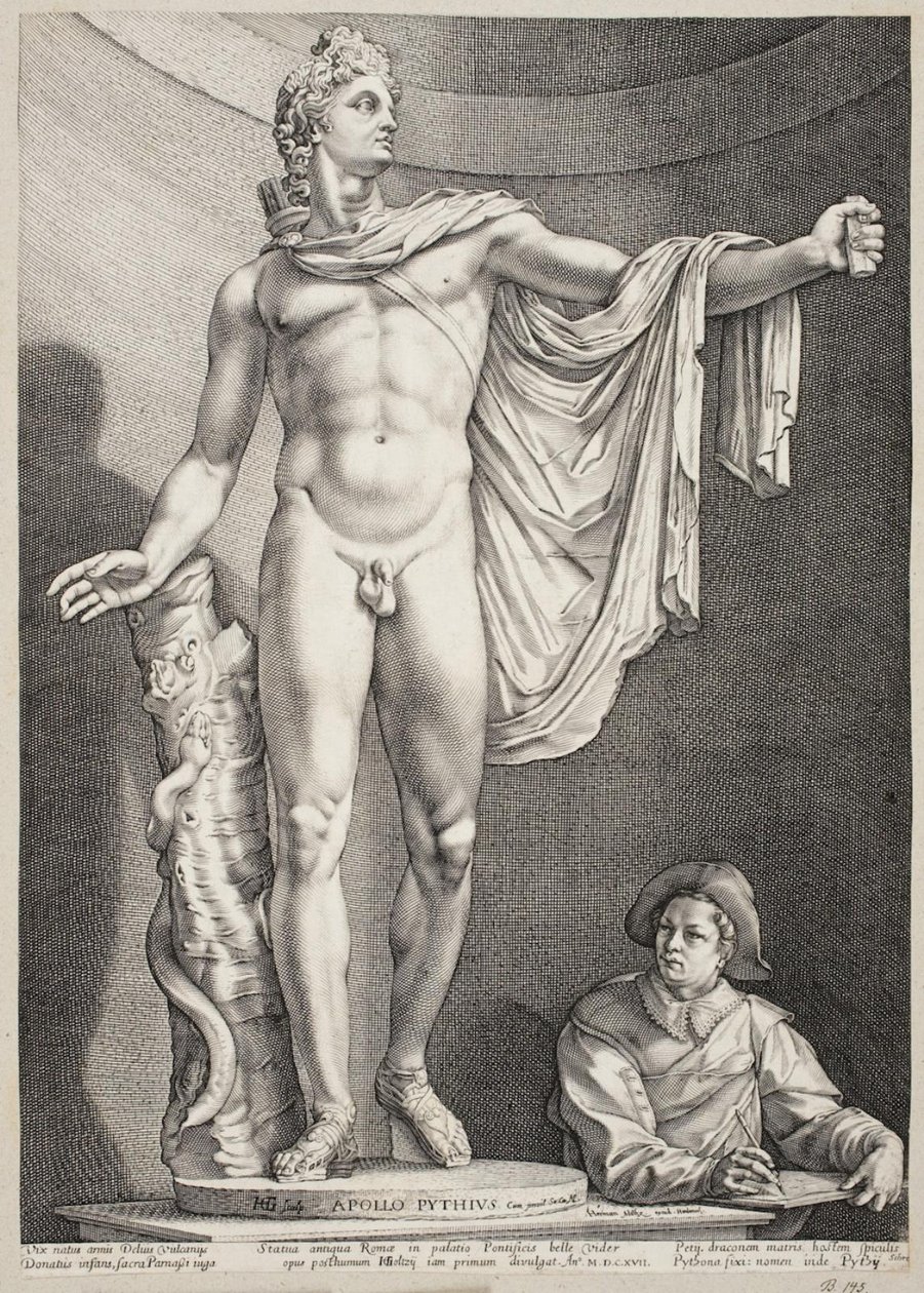 De Apollo Belvedere door Hendrick Goltzius