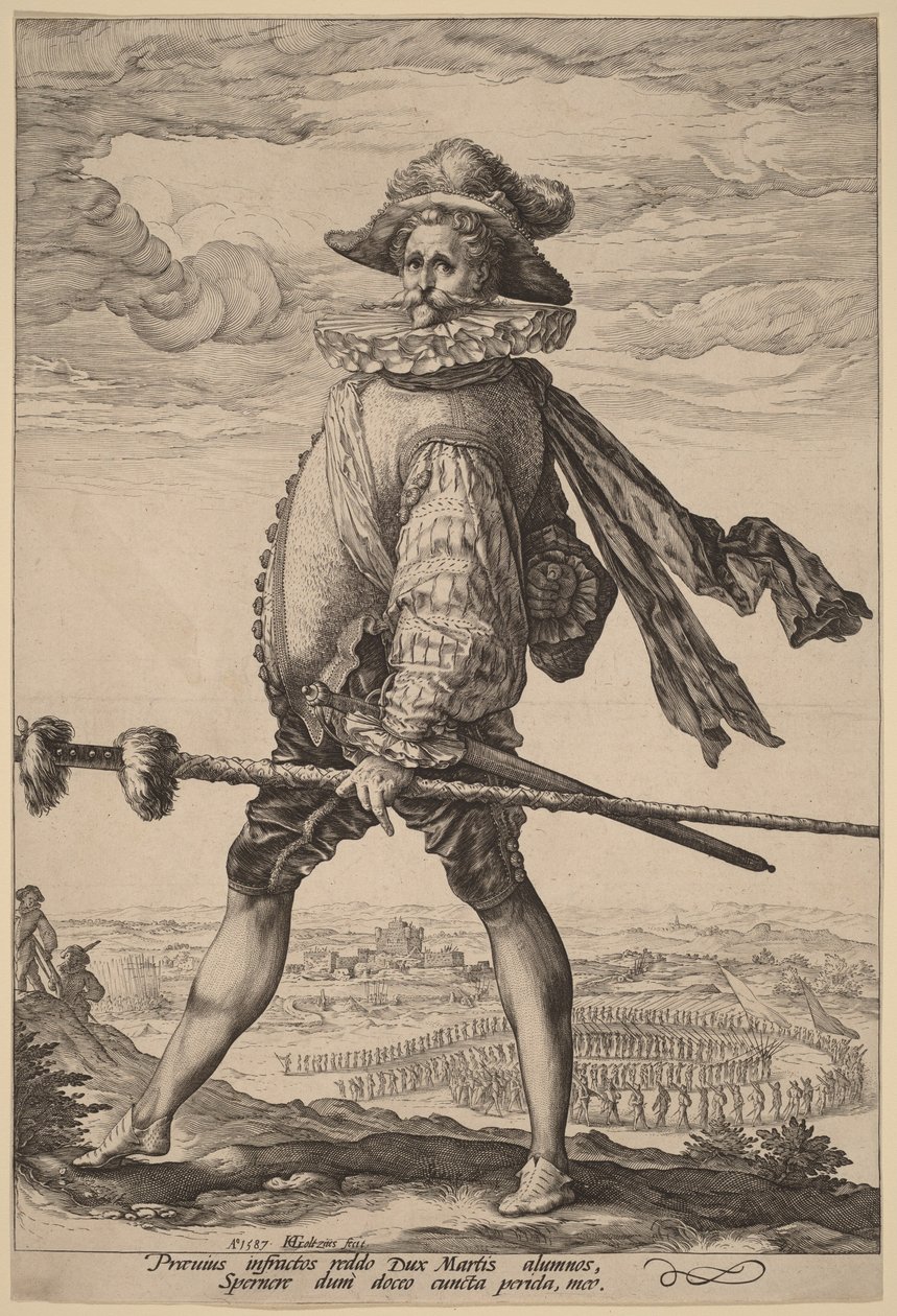 De kapitein van de infanterie door Hendrick Goltzius