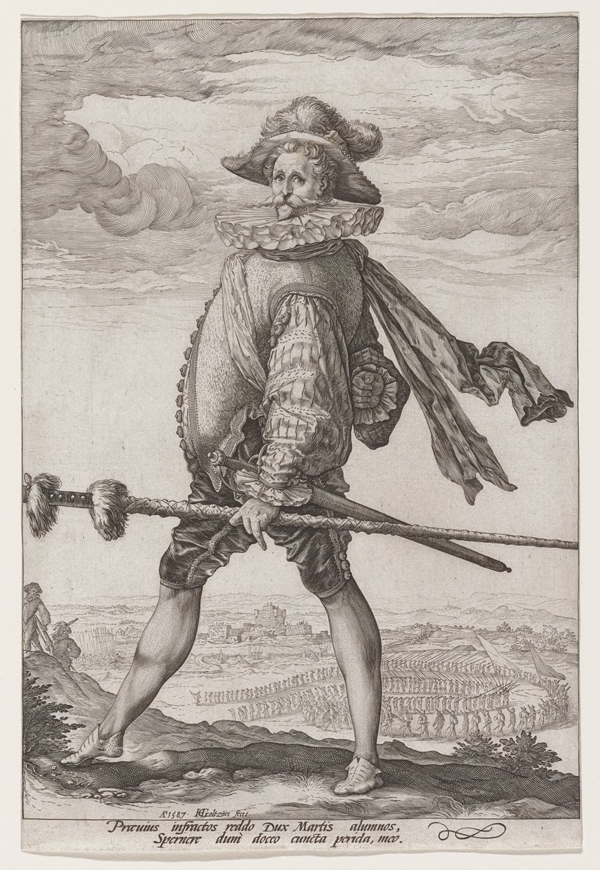 De kapitein van de infanterie door Hendrick Goltzius