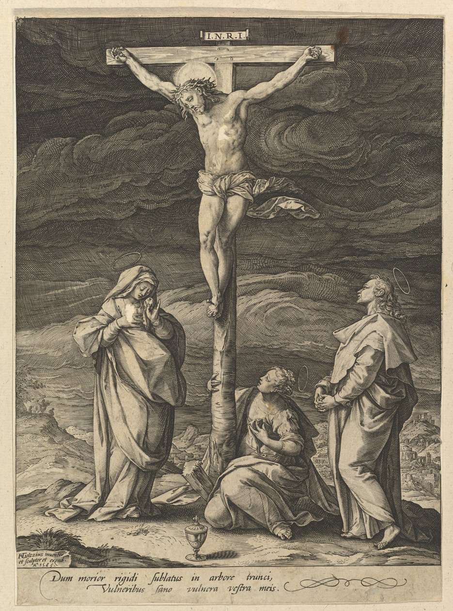 De kruisiging door Hendrick Goltzius