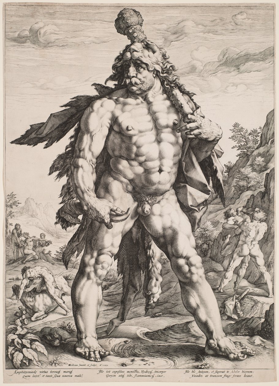 De grote Hercules door Hendrick Goltzius