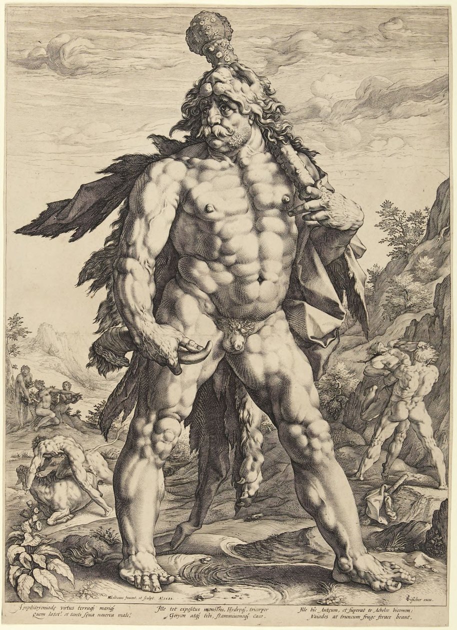 De grote Hercules, of „Knollenman” door Hendrick Goltzius