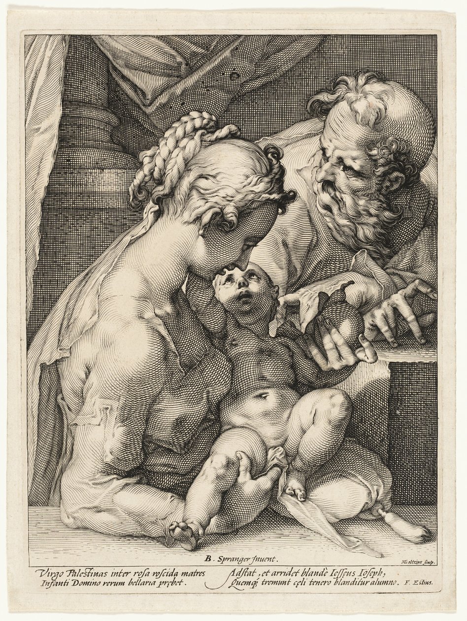 De Heilige Familie door Hendrick Goltzius