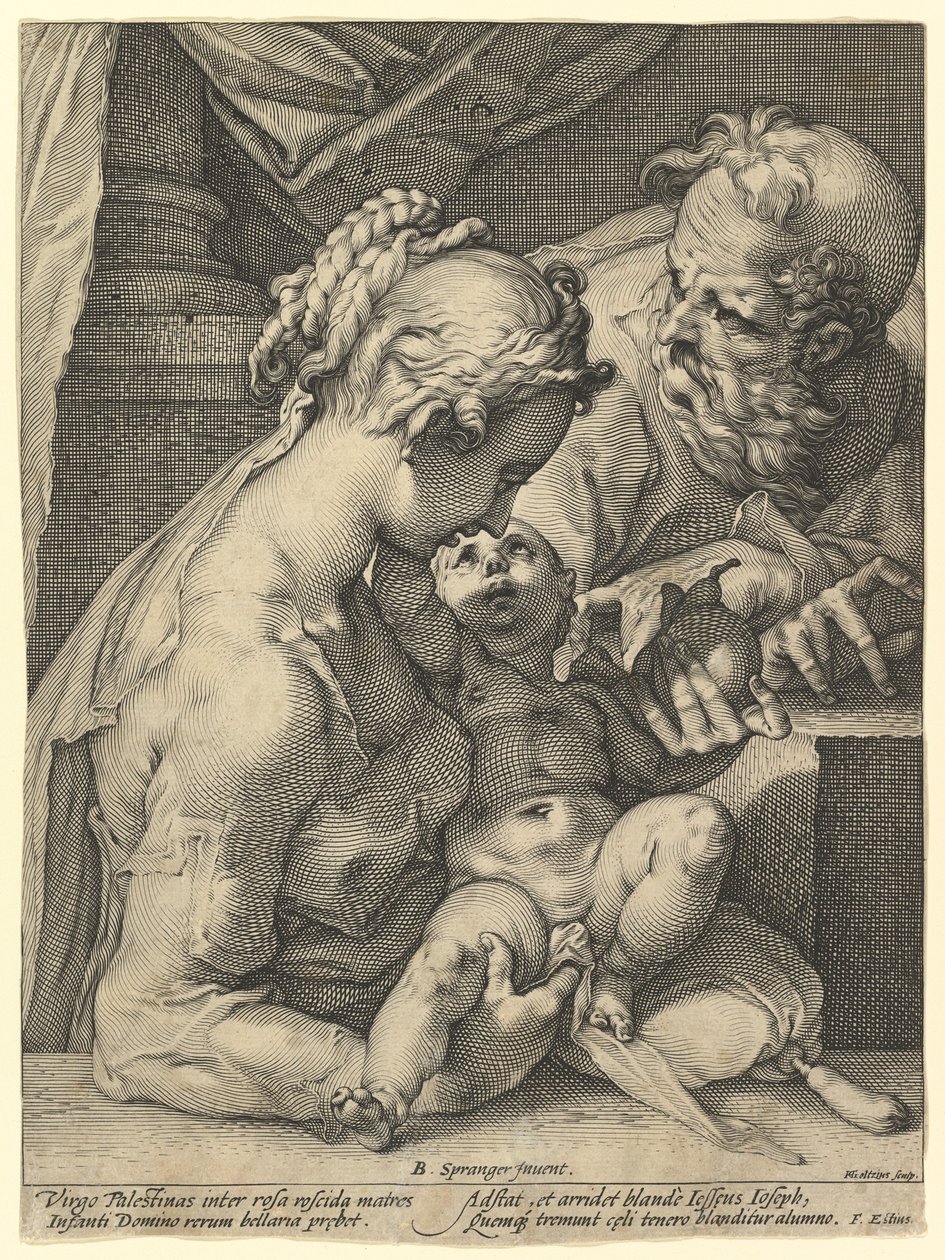 De Heilige Familie door Hendrick Goltzius