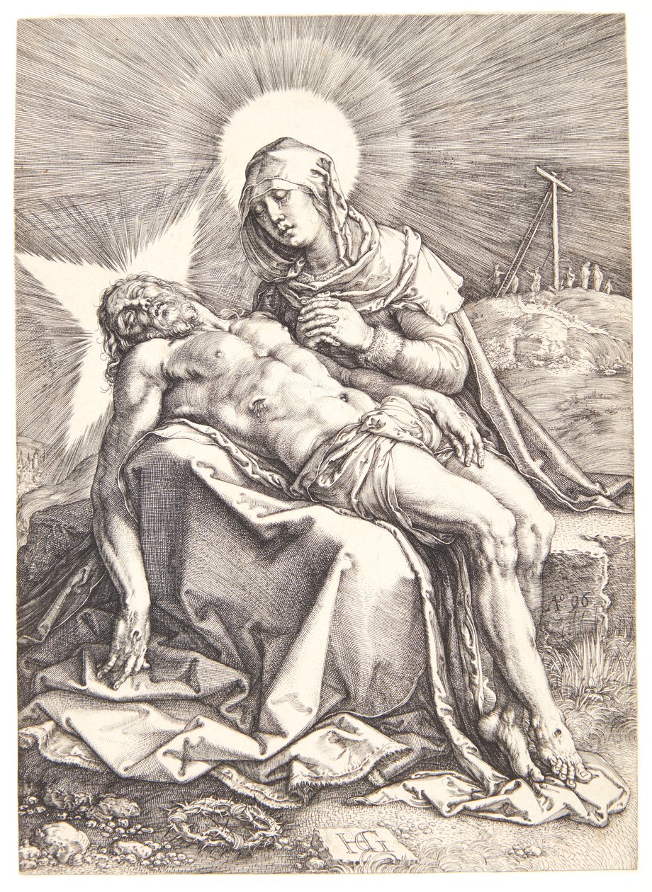 De bewening van de Maagd door Hendrick Goltzius