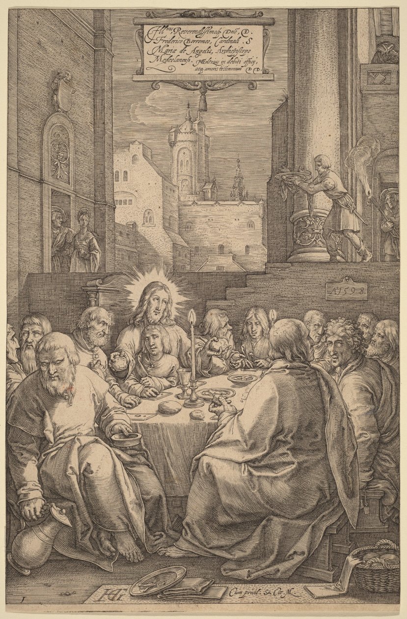 Het Laatste Avondmaal door Hendrick Goltzius