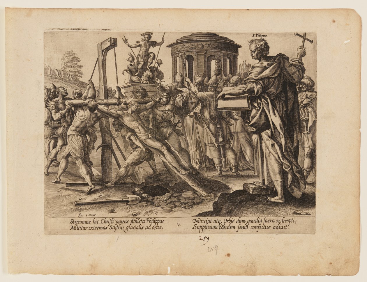 Het martelaarschap van de heilige Filippus, uit Het martelaarschap van Christus en de apostelen door Hendrick Goltzius