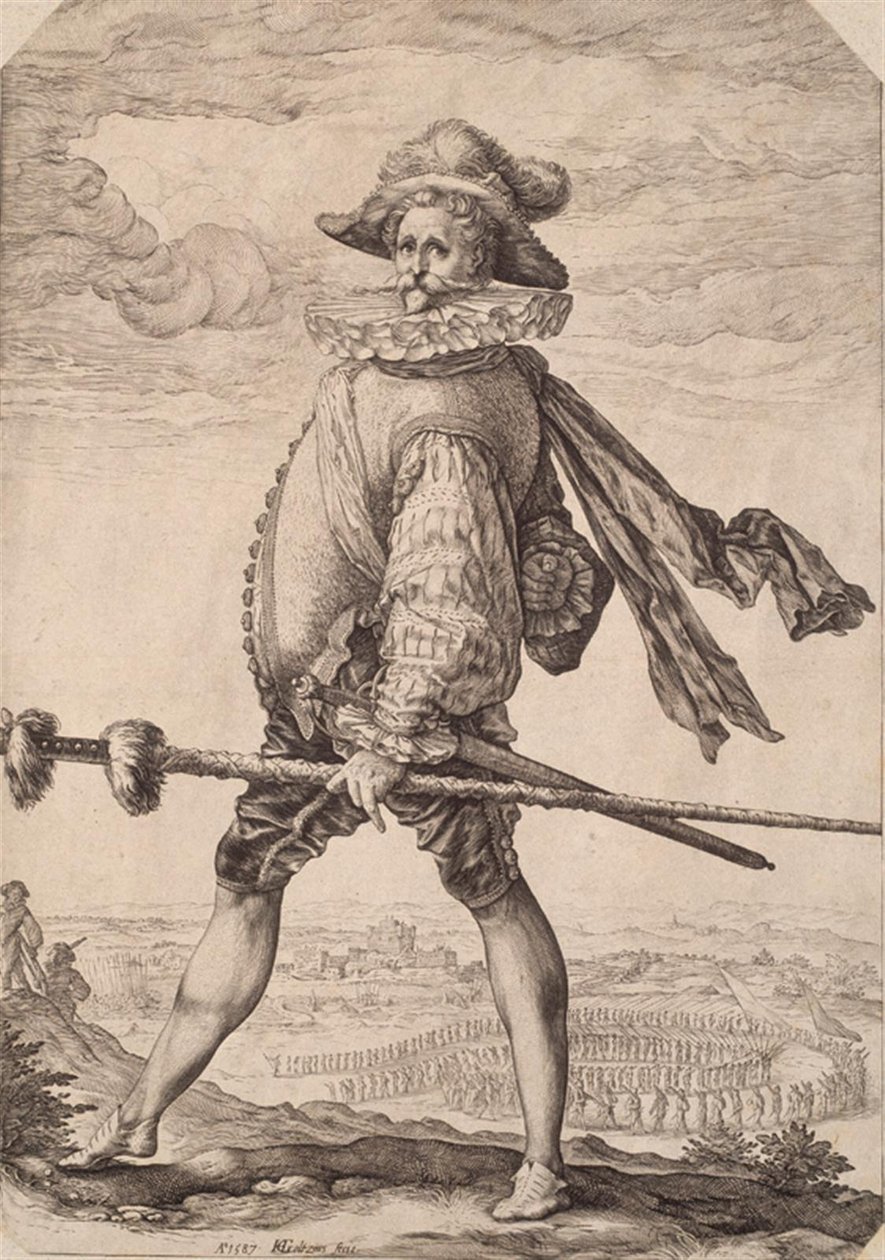 De kapitein van de infanterie door Hendrick Goltzius