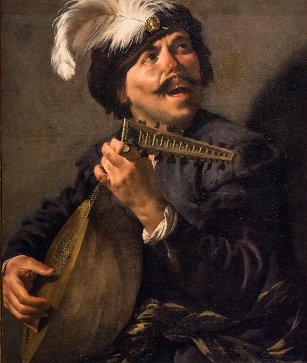 Zingende luitspeler, ca. 1626 (Olieverf op doek) door Hendrick Ter Brugghen