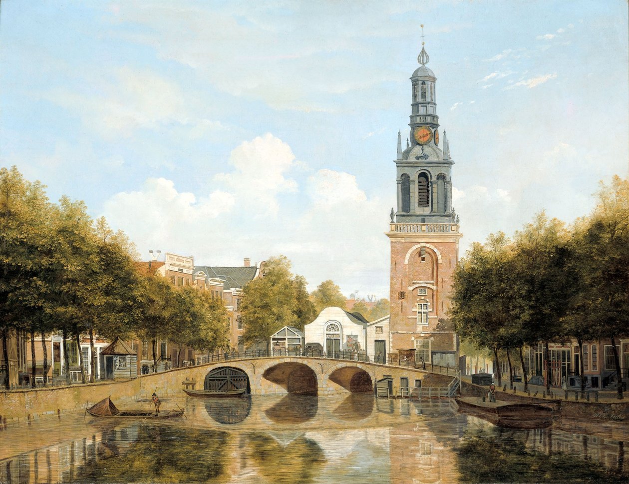 De Torensluis en de Jan Roodenpoortstoren in Amsterdam door Hendrik Gerrit ten Cate