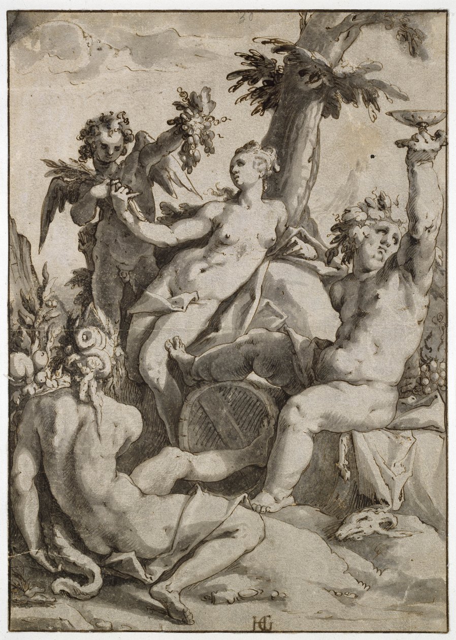 Ceres, Venus en Bacchus, 16e eeuw door Hendrik Goltzius