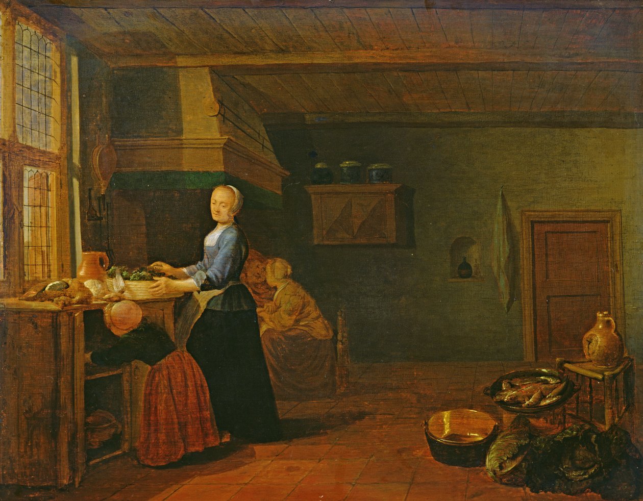 Keukeninterieur door Hendrik Martensz Sorgh