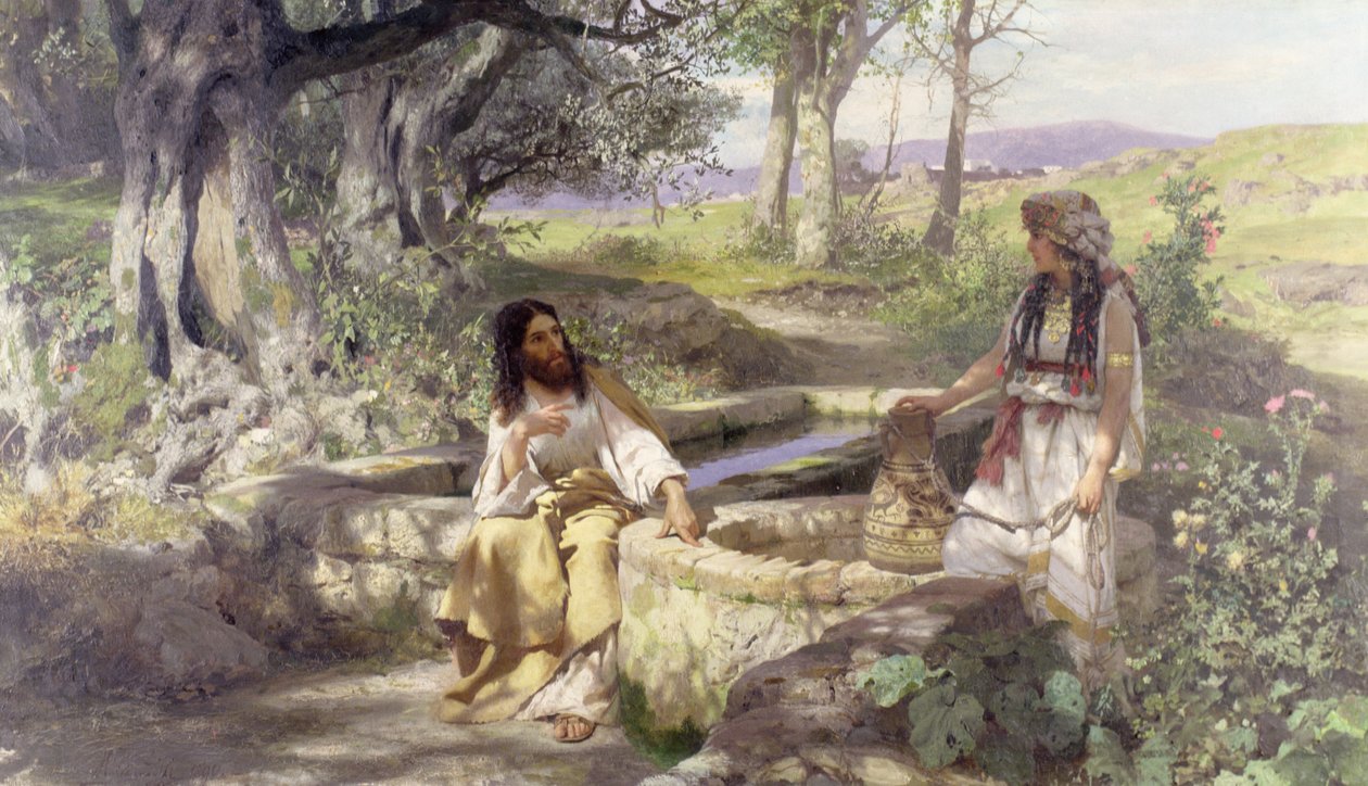 Christus en de vrouw van Samaria, 1890 door Henryk Siemiradzki