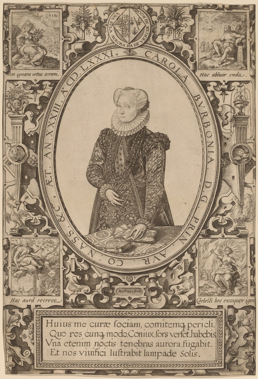 Charlotte van Bourbon door Hendrik Goltzius
