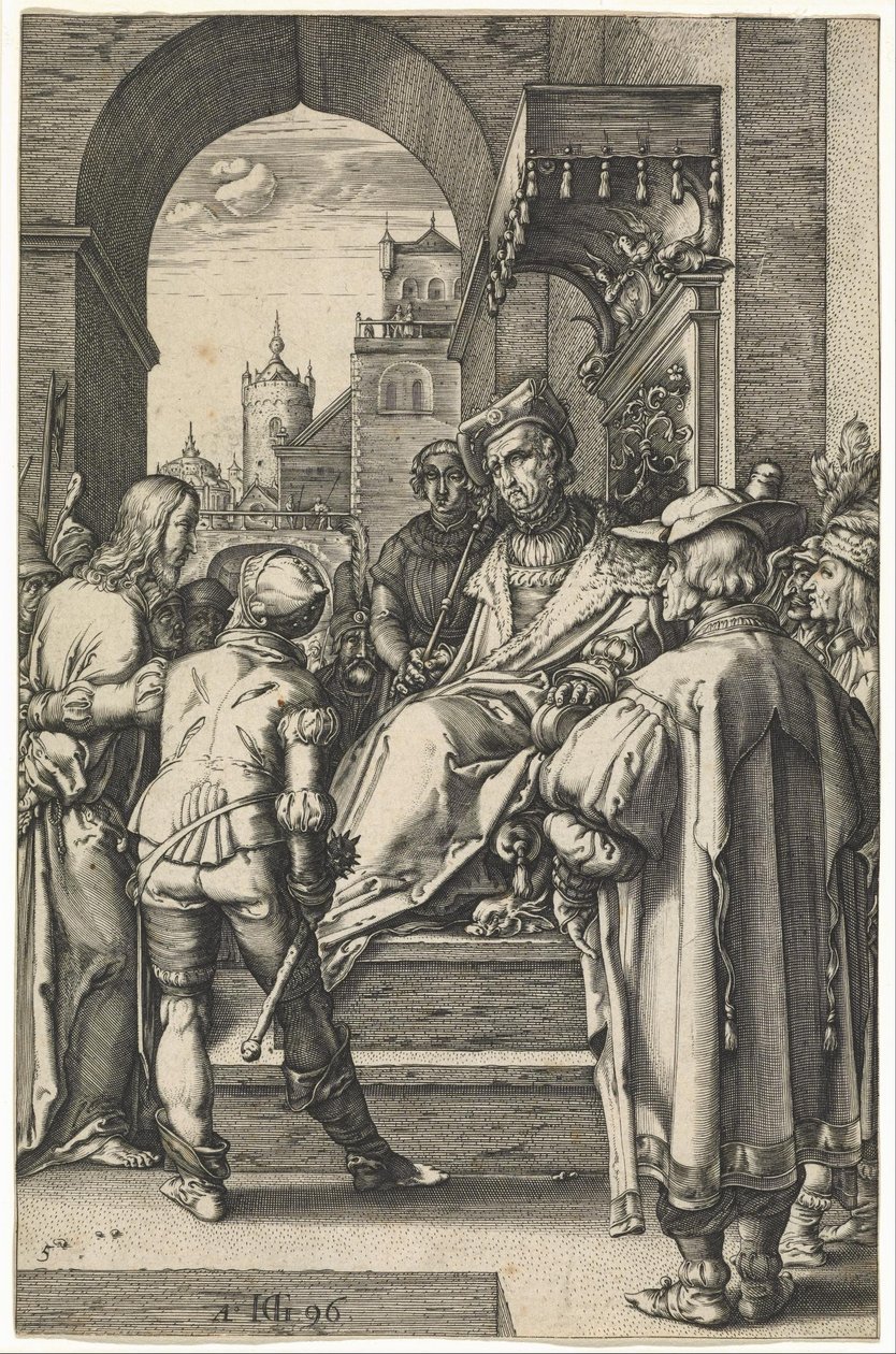 Christus voor Pilatus door Hendrik Goltzius