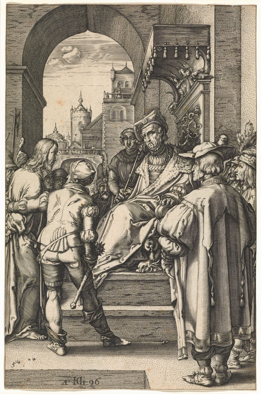 Christus voor Pilatus door Hendrik Goltzius