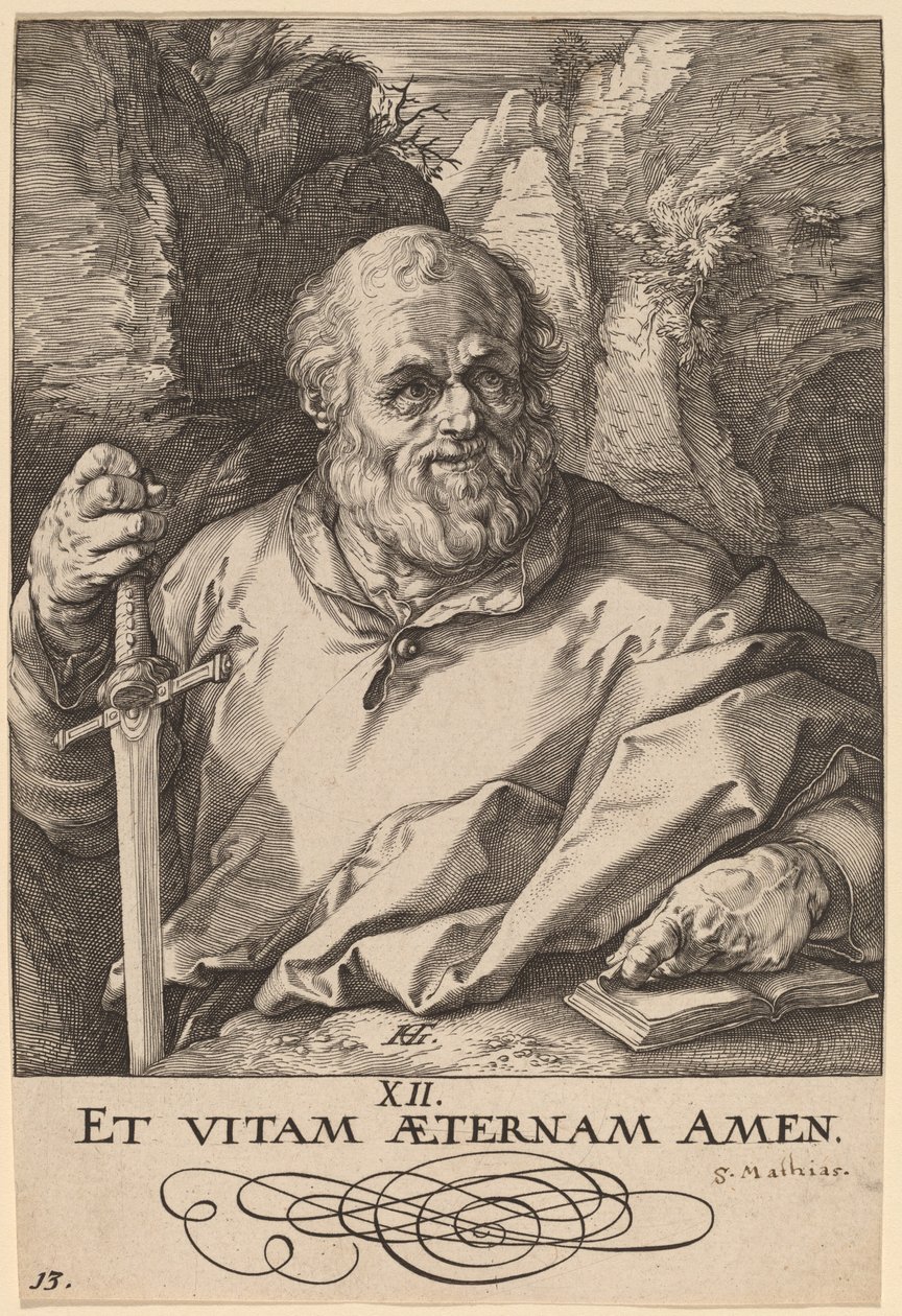 Sint Matthias door Hendrik Goltzius