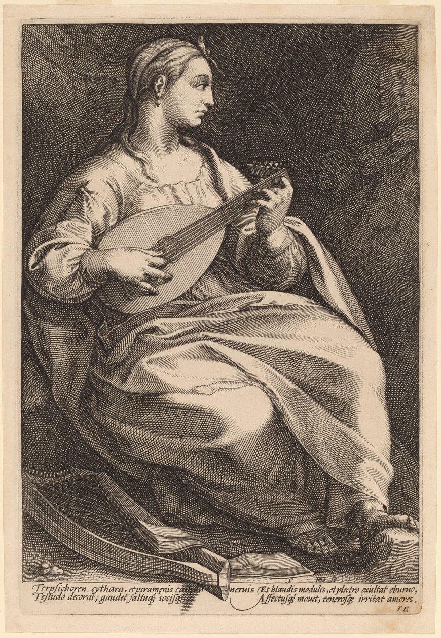 Terpsichore door Hendrik Goltzius