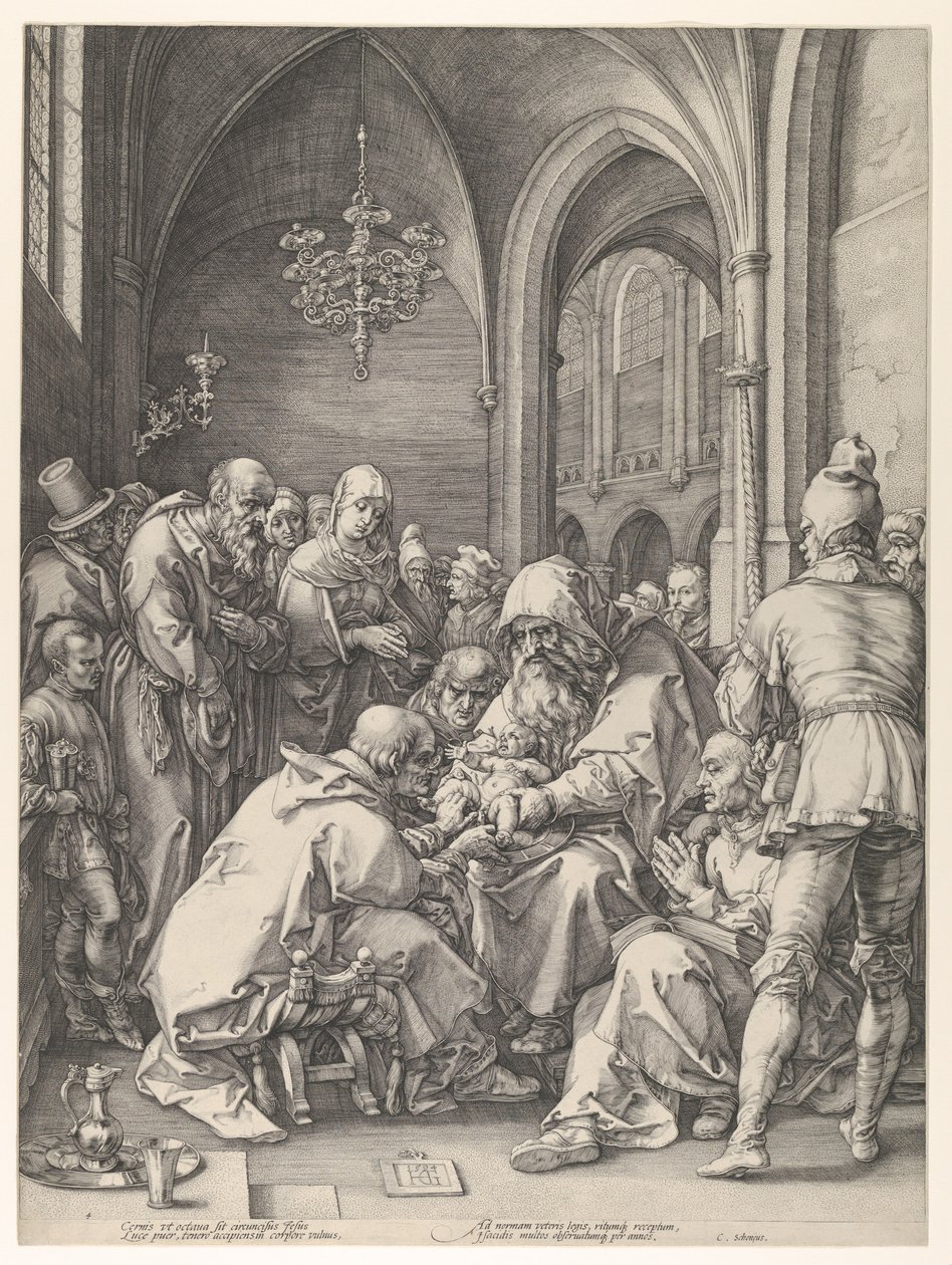 De besnijdenis door Hendrik Goltzius