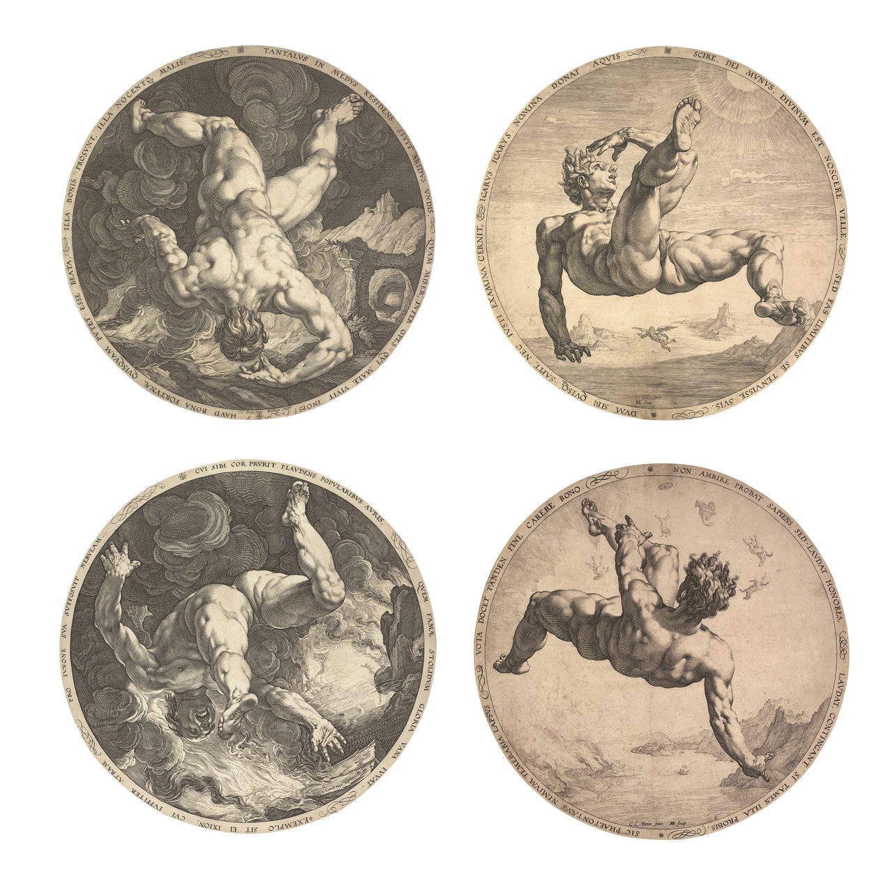 De Vier Schandvlekken door Hendrik Goltzius
