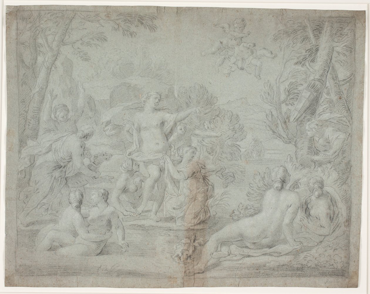 Diana en Actaeon. (Ovidius, Met., III, 175 vv.) door Hendrik Krock