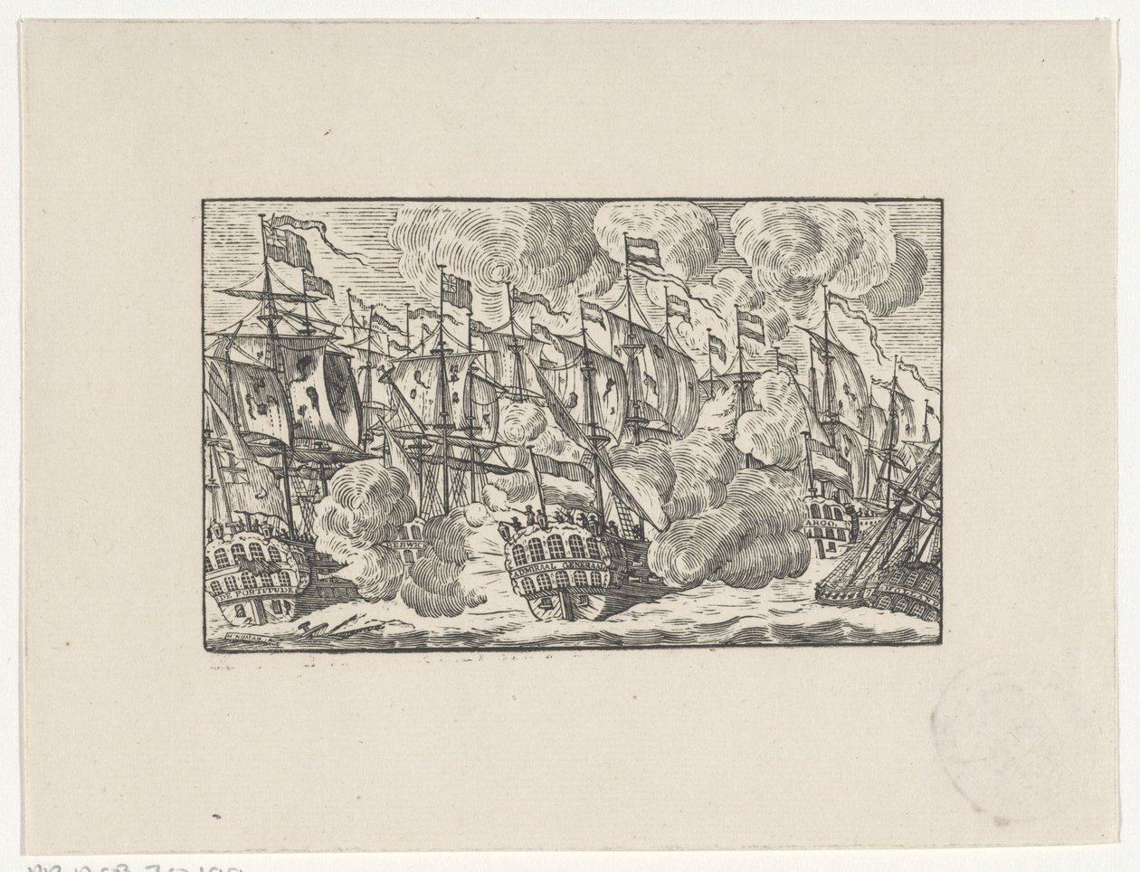 Slag bij de Doggersbank op 5 augustus 1781 door Hendrik Numan
