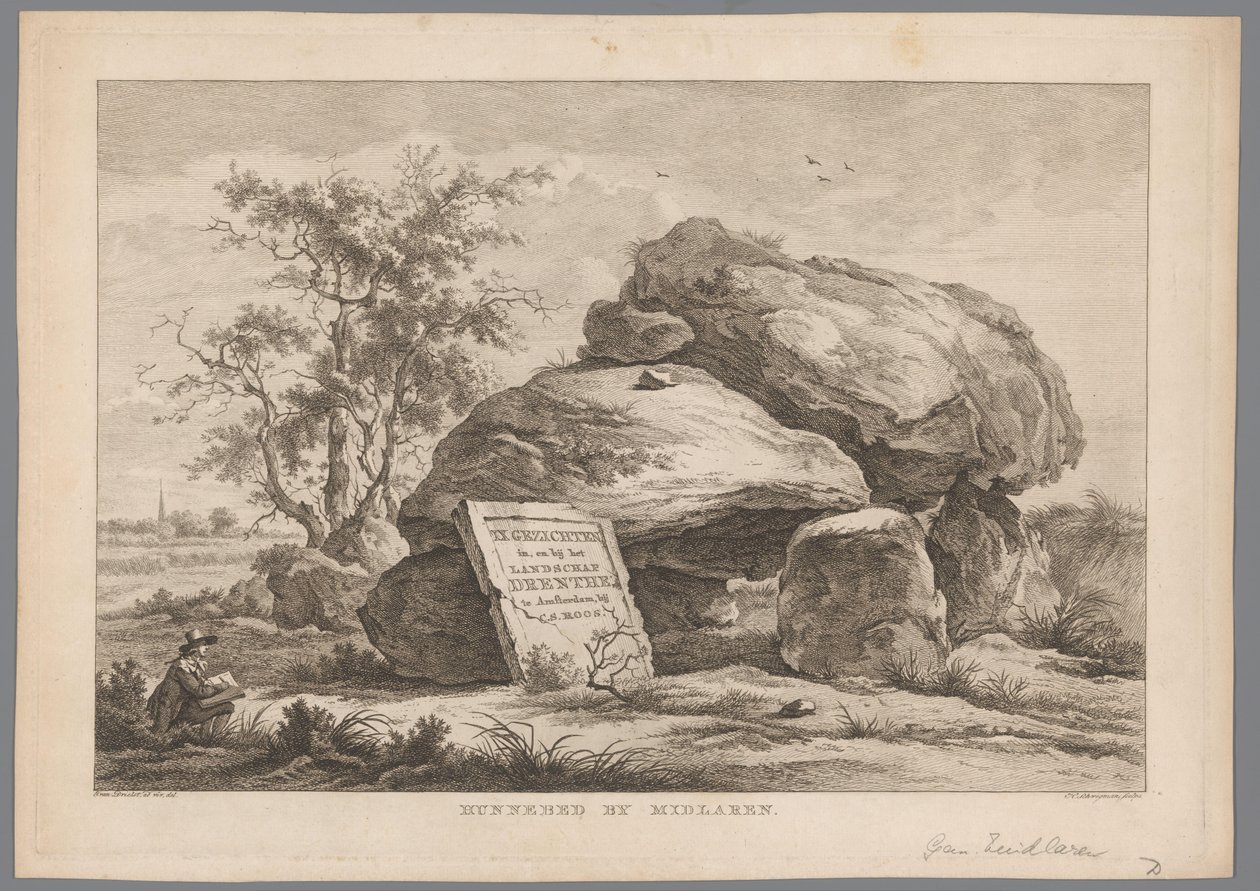 Hunebed bij het dorp Midlaren Negen gezichten in Drenthe IX Gezichten in, en bij het landschap Drenthe door Hendrik Schwegman